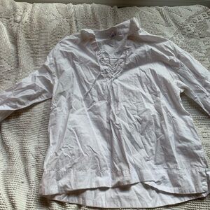 Old Navy White Blouse Casual Cotton
